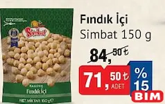 SİMBAT FINDIK İÇİ 150 G